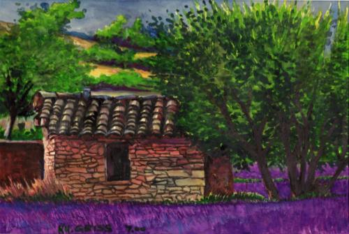 Alte Steinhütte im Lavendelfeld - Provence