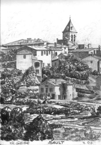 Zeichnung SW Sault - Provence - Alpes-Côte d’Azur - Frankreich